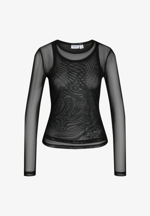 Noisy May, NMJUDITH L/S DOUBLELAYER MESH TOP TNT/14 - Camiseta de manga larga - black1