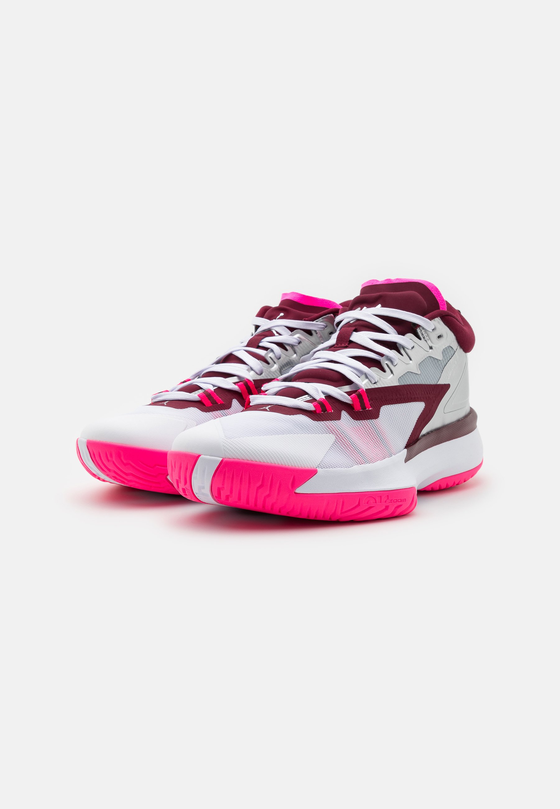 Jordan ZION - Basketbalschoenen - dark beetroot/metallic red bronze/sweet  beet/sesame/pink blast/grey fog/zilverkleurig - Zalando.nl