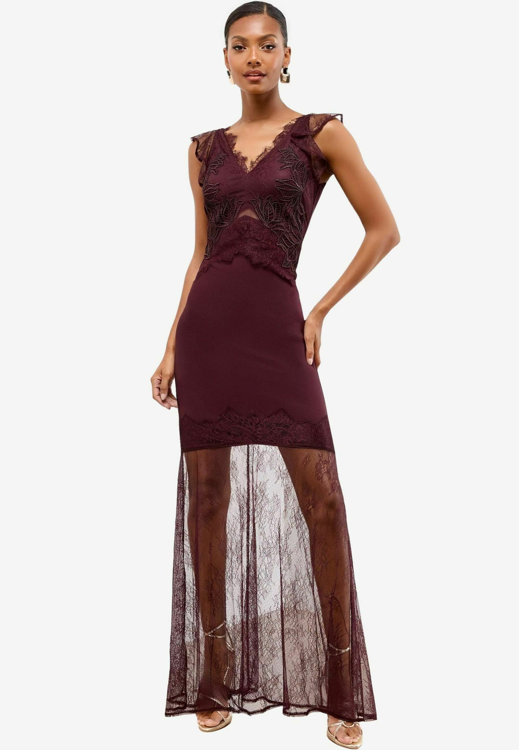 LIPSY LONDONワインレッド＊スパンコール Lipsy Ballkleid - burgundy red/rot - Zalando.ch
