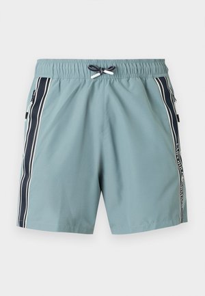 Emporio Armani LOGOTAPE - Plavecké šortky - slate