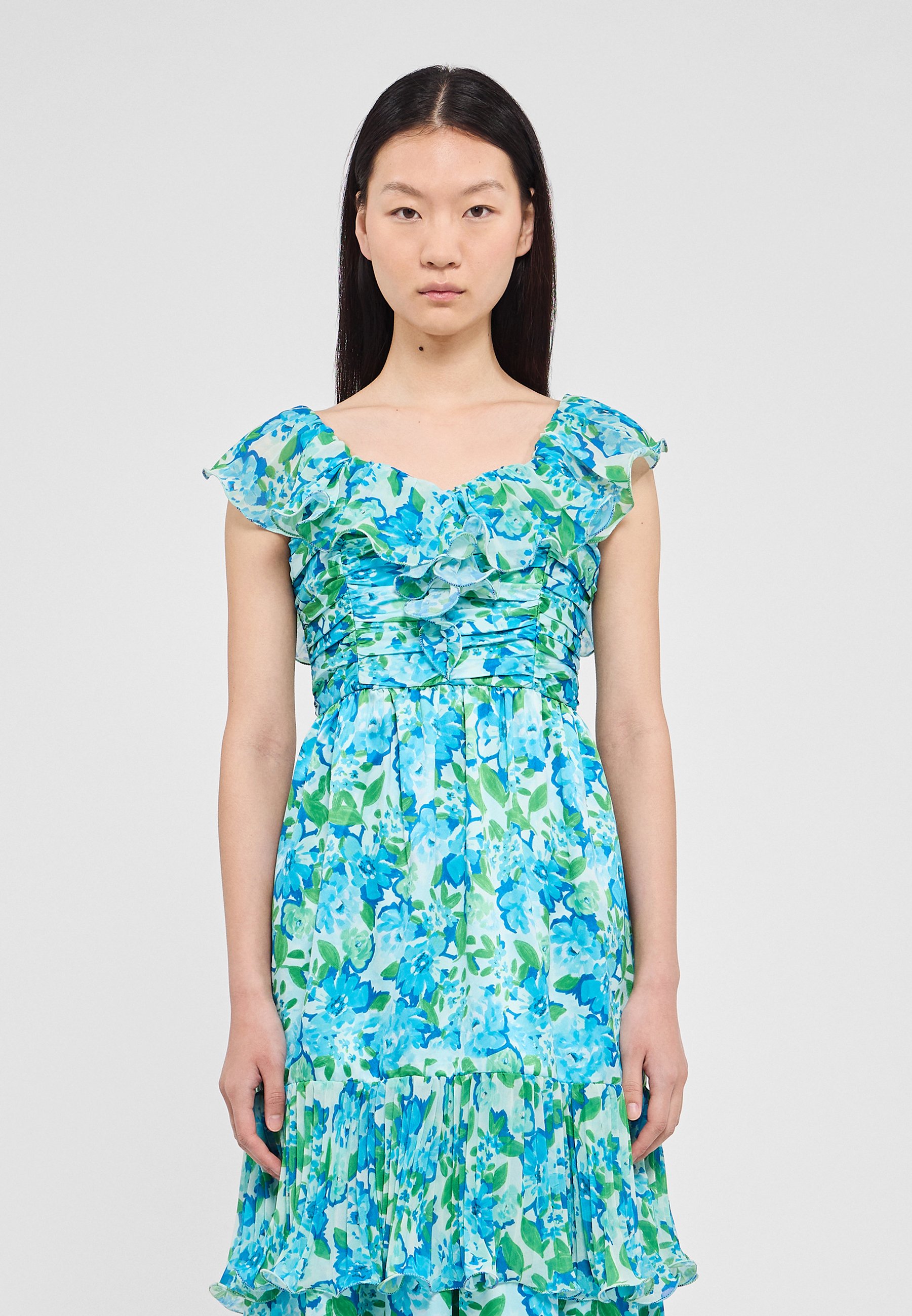 AMUR PIA PLEATED DRESS - Occasion wear - garden blues/green - Zalando.ie AMUR PIA PLEATED DRESS - Occasion wear - garden blues/green - Zalando.ie