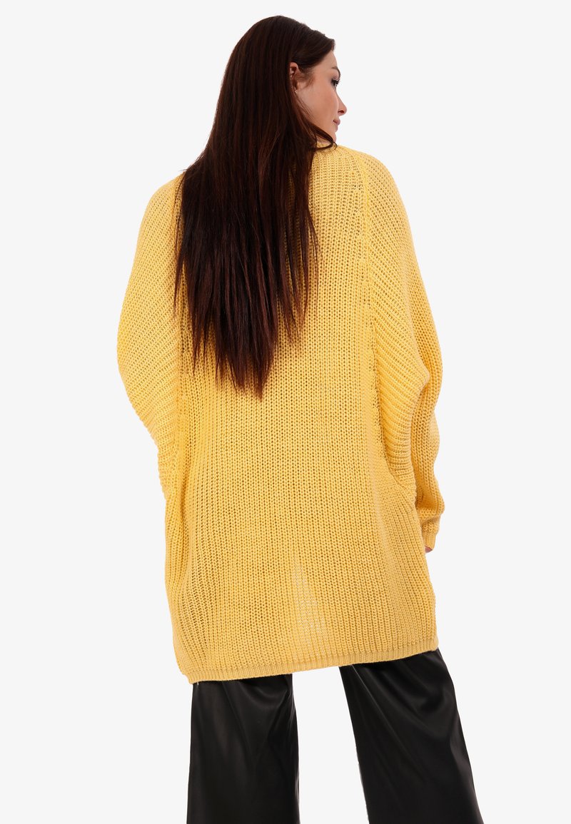 Damen Strickjacken | YC Fashion & Style BASICFORM VERSCHLUSSLOS PLUS Strickjacke gelb - AX88706 Damen Strickjacken | YC Fashion & Style BASICFORM VERSCHLUSSLOS PLUS Strickjacke gelb - AX88706