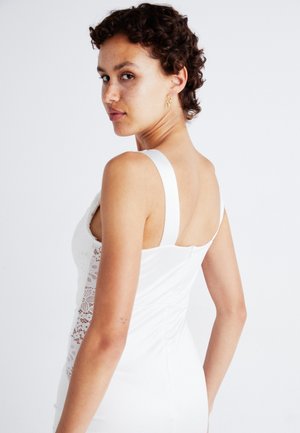 WEDDING PANEL PLUNGE - Jersey dress - off white