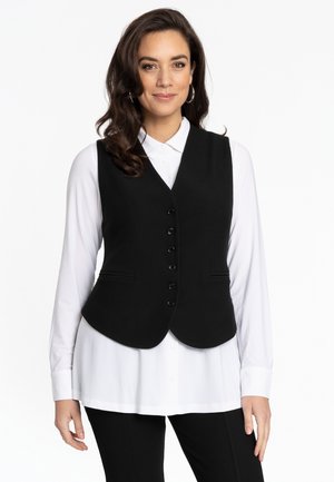MIT KNOPFVERSCHLUSS - Weste - black