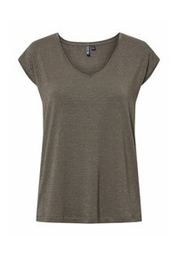Pieces PCBILLO GLITTER - Camiseta estampada - morel