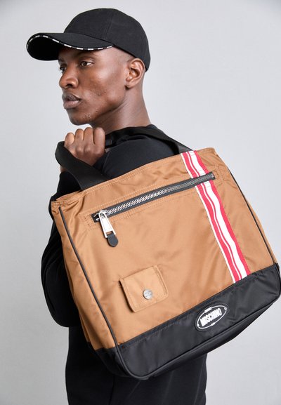 MOSCHINO BORSA TRACOLLA UNISEX - Geantă de pânză - fantasia nero