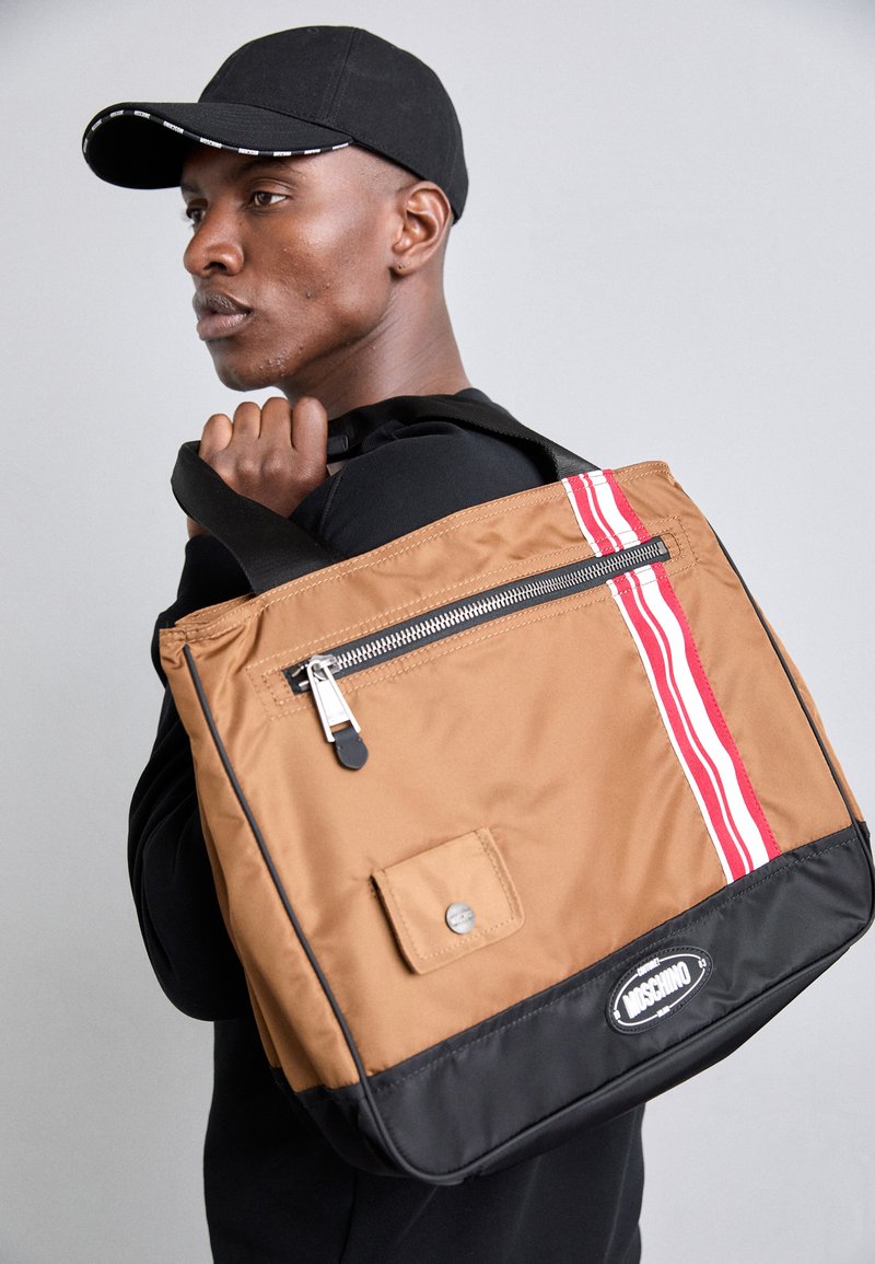 MOSCHINO BORSA TRACOLLA UNISEX - Veľká kabelka - fantasia nero