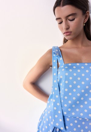 Next, REGULAR FIT - TABITHA SIMMONS X FULL MAXI SKIRT . - Maxirock - blue ecru polka dot