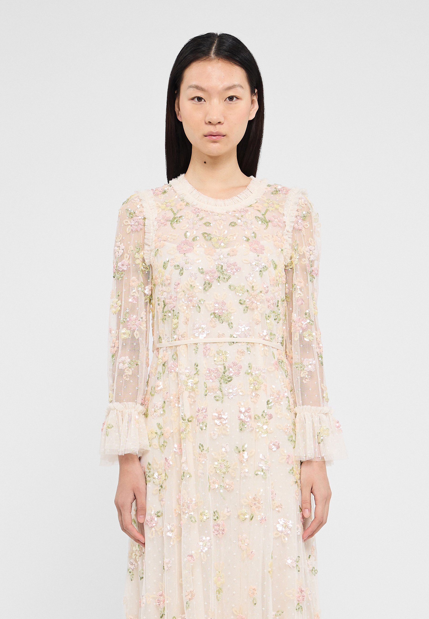 needle and thread gloss sequin dress Needle & Thread SEQUIN BLOOM GLOSS BALLERINA DRESS - Cocktail dress / Party  dress - cream/off-white