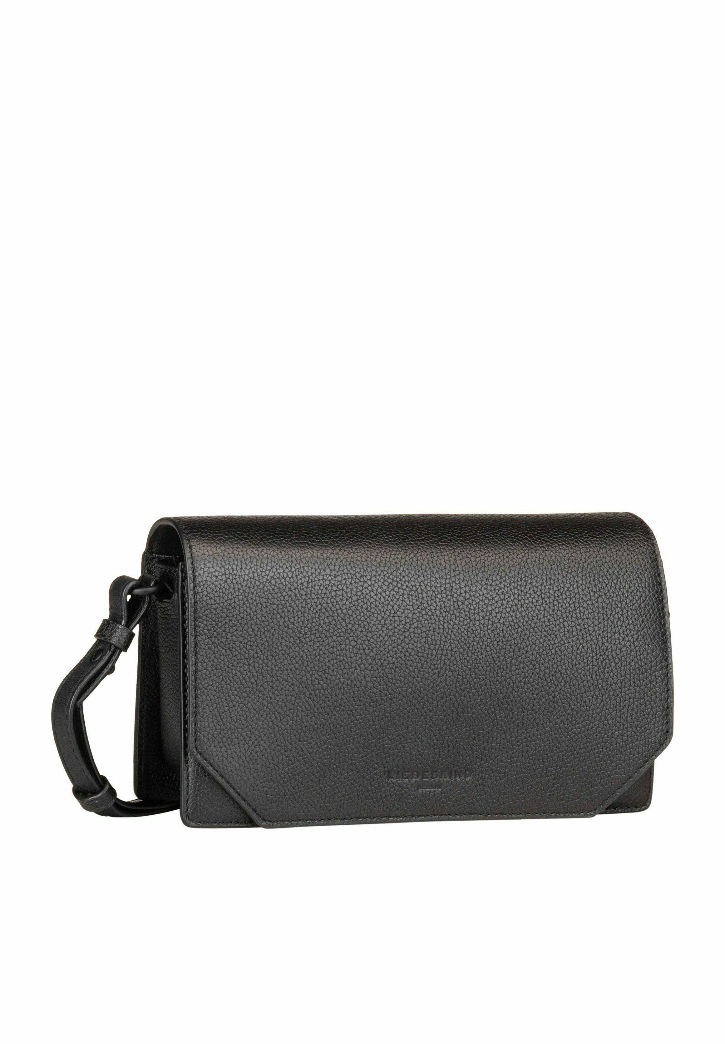 LIEBESKIND Berlin Umhängetasche Lora – Kleine Leder-Umhängetasche, Schwarz, Modernes Design