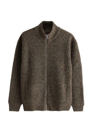 REGULAR FIT TEXTURED - Strickjacke - grey