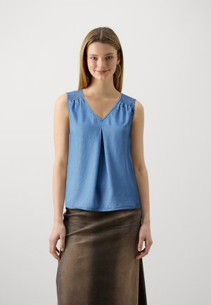 ONLLAURA V NECK - Débardeur - medium blue denim