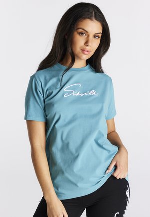 ESSENTIAL BOYFRIEND - Triko s potiskem - teal