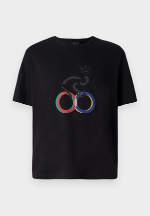 PS Paul Smith CASUAL FIT CYCLE - Print T-shirt - black