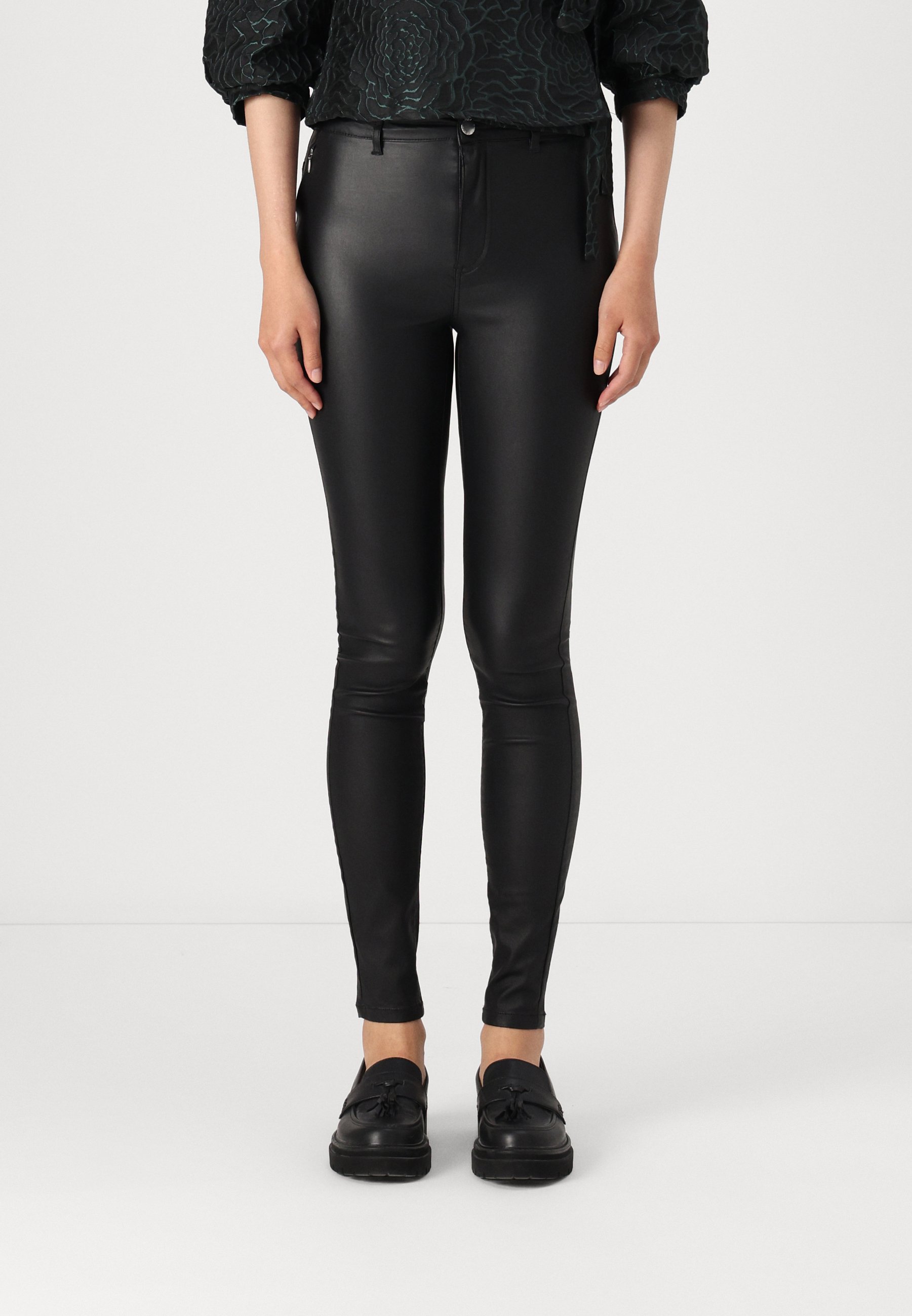 Legging Cuir Synthétique ONLY - Taille Haute, élastique - Noir