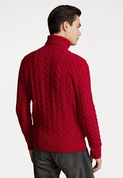 Polo Ralph Lauren CABLE KNIT WOOL CASHMERE JUMPER UNISEX - Camisola - park ave red