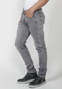 Koroshi Blugi slim fit - denim gris grey denim