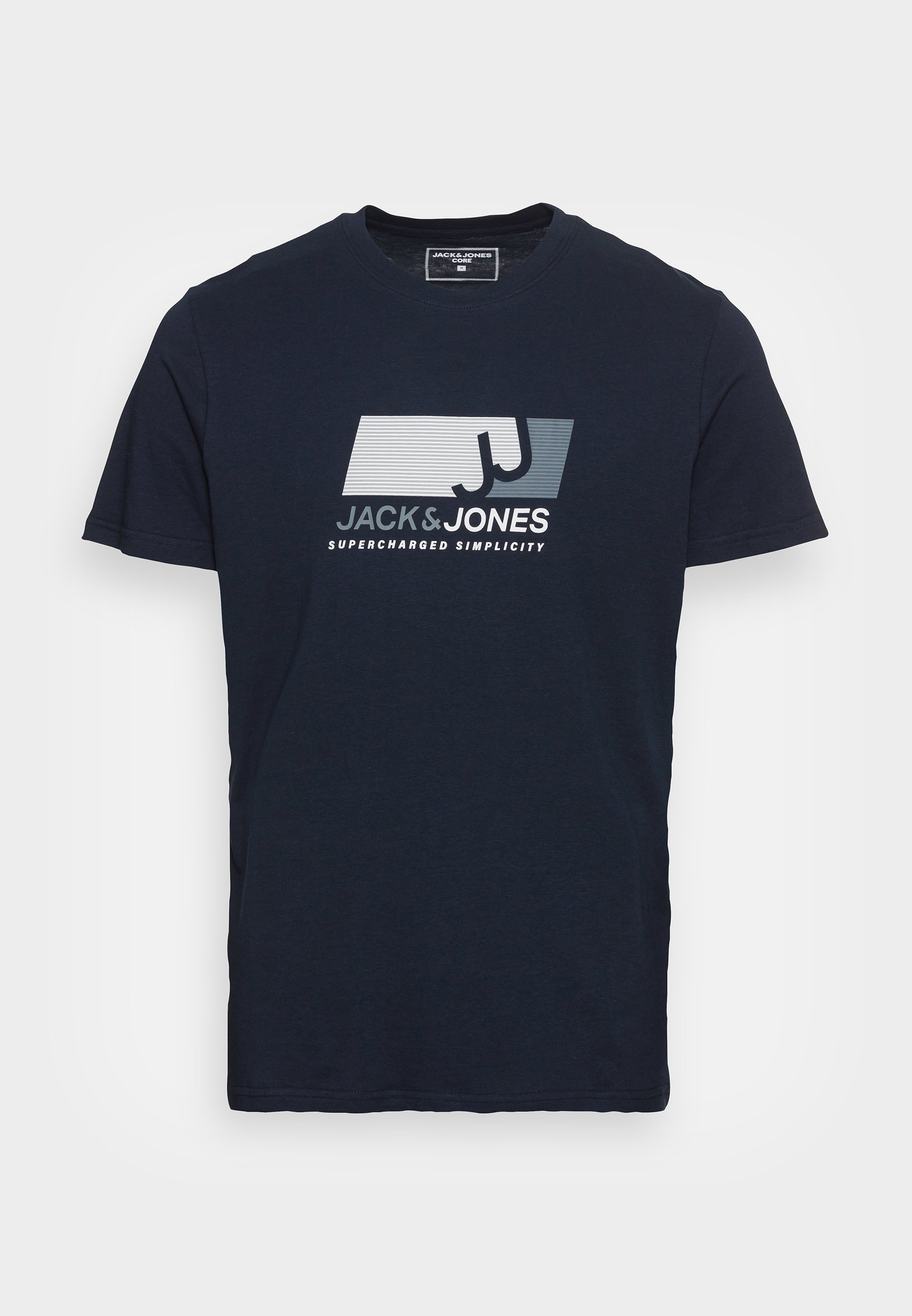 JACK & JONES Jcopacer Print Tee SS Crew Neck, Bianco, XS