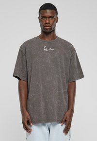 Karl Kani SMALL SIGNATURE WASHED HEAVY SKULL TEE - T-shirts med print - anthracite