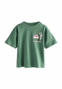 Next - SHORT SLEEVE - Print T-shirt - green cactus Thumbnail Image 1