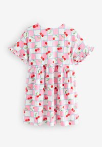 Next SHORT SLEEVE   - Haljina od žerseja - pink blue cherry gingham