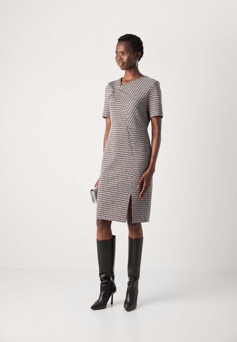 charcoal grey shift dress Soho Starlet Faux Suede Shift Dress in Charcoal