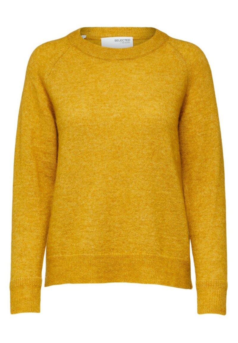 Damen Strickjacken | Selected Femme RUNDHALS Strickpullover senfgelb/senf - LQ61607 Damen Strickjacken | Selected Femme RUNDHALS Strickpullover senfgelb/senf - LQ61607