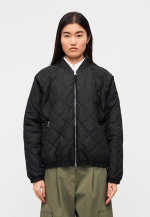 QUILTED SHORT WINDBREAKER - Veste mi-saison - black
