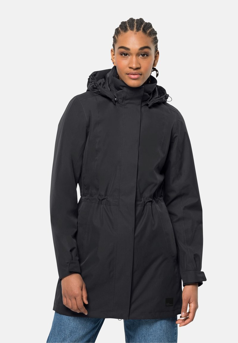 Parka Winterjacke Damen Glanz Parka Mantel Jack Wolfskin