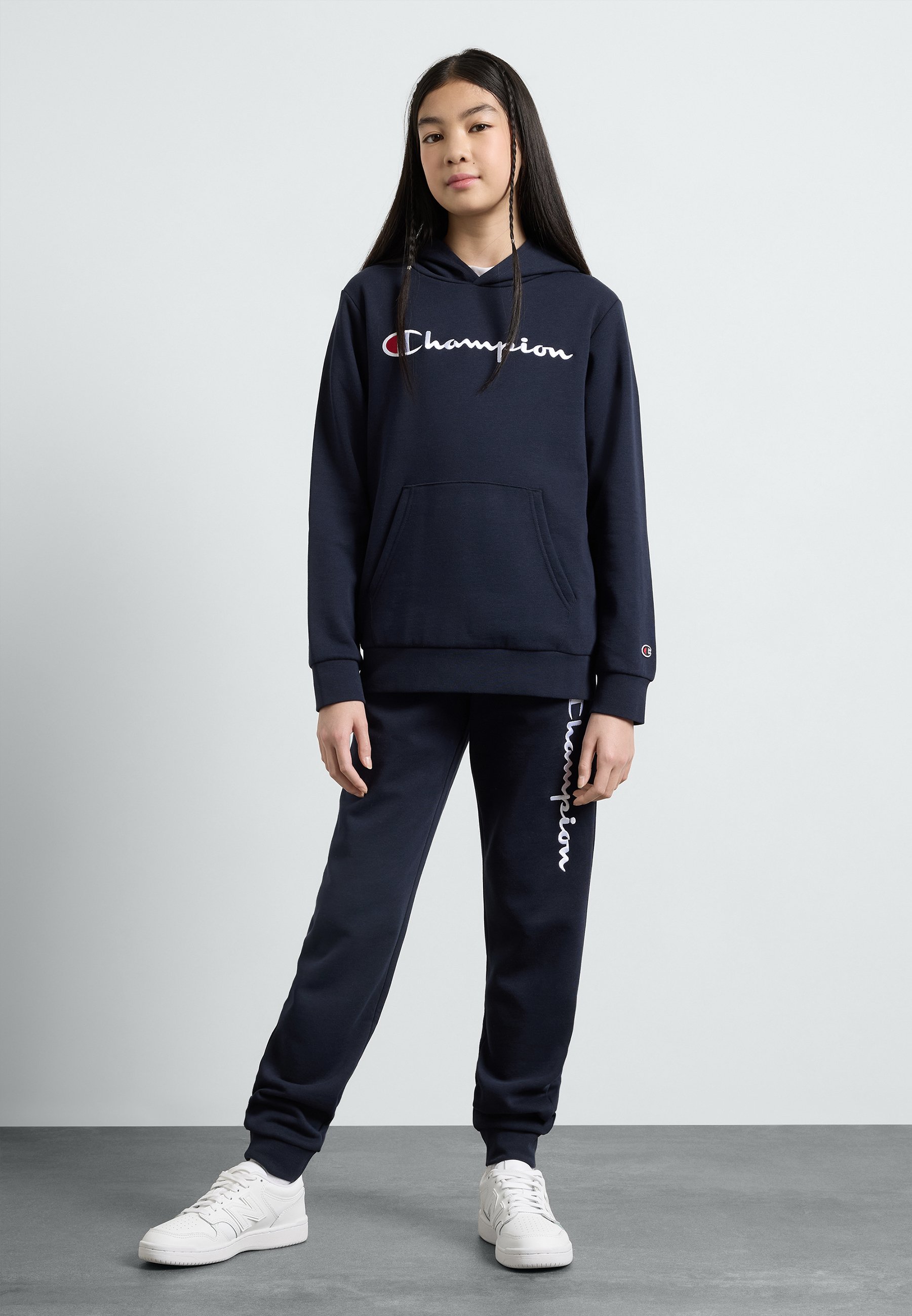 Champion ICONS HOODIE CONTRAST LOGO UNISEX - Hoodie - new navy