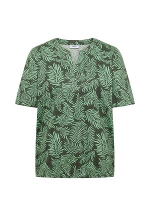 Cecil, T-SHIRT MIT SPLIT NECK UND PRINT - T-shirt imprimé - khaki