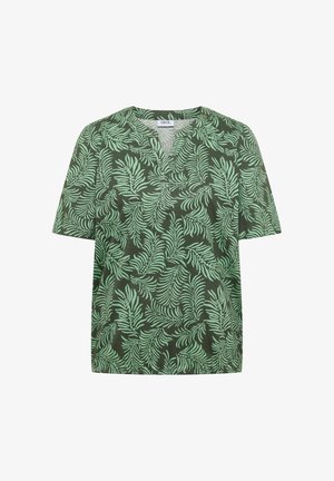Cecil, T-SHIRT MIT SPLIT NECK UND PRINT - T-shirt imprimé - khaki