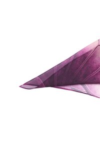 Sciarpa viola con un tessuto morbido e trasparente, caratterizzata da un motivo a gradiente che passa da tonalità scure a chiare, con dettagli delicati sui bordi.