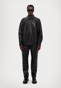 rag & bone Nahkahousut - black