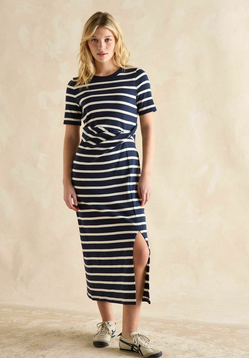 Joules Jersey dress - navy white/blue - Zalando