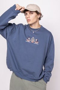 Kaotiko CREW ENEADA UNISEX - Mikina - prusia
