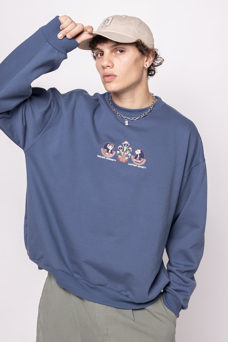 Kaotiko CREW ENEADA UNISEX - Mikina - prusia