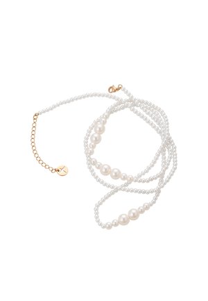 Colier - rose gold white
