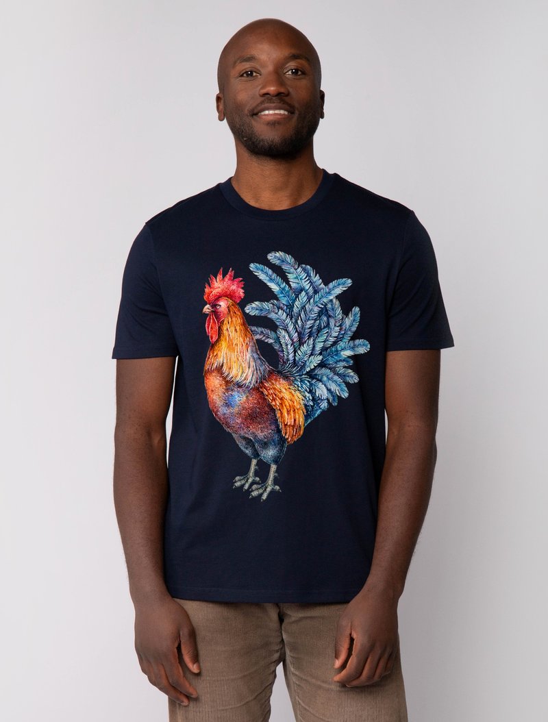 watapparel GRIMMIGER GOCKEL - T-Shirt print - french navy