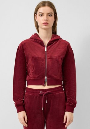 Sweater met rits - bordeaux