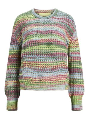 JJXX, JXSIMONE CREW NECK - Пуловер - limeade multi coloure space dye