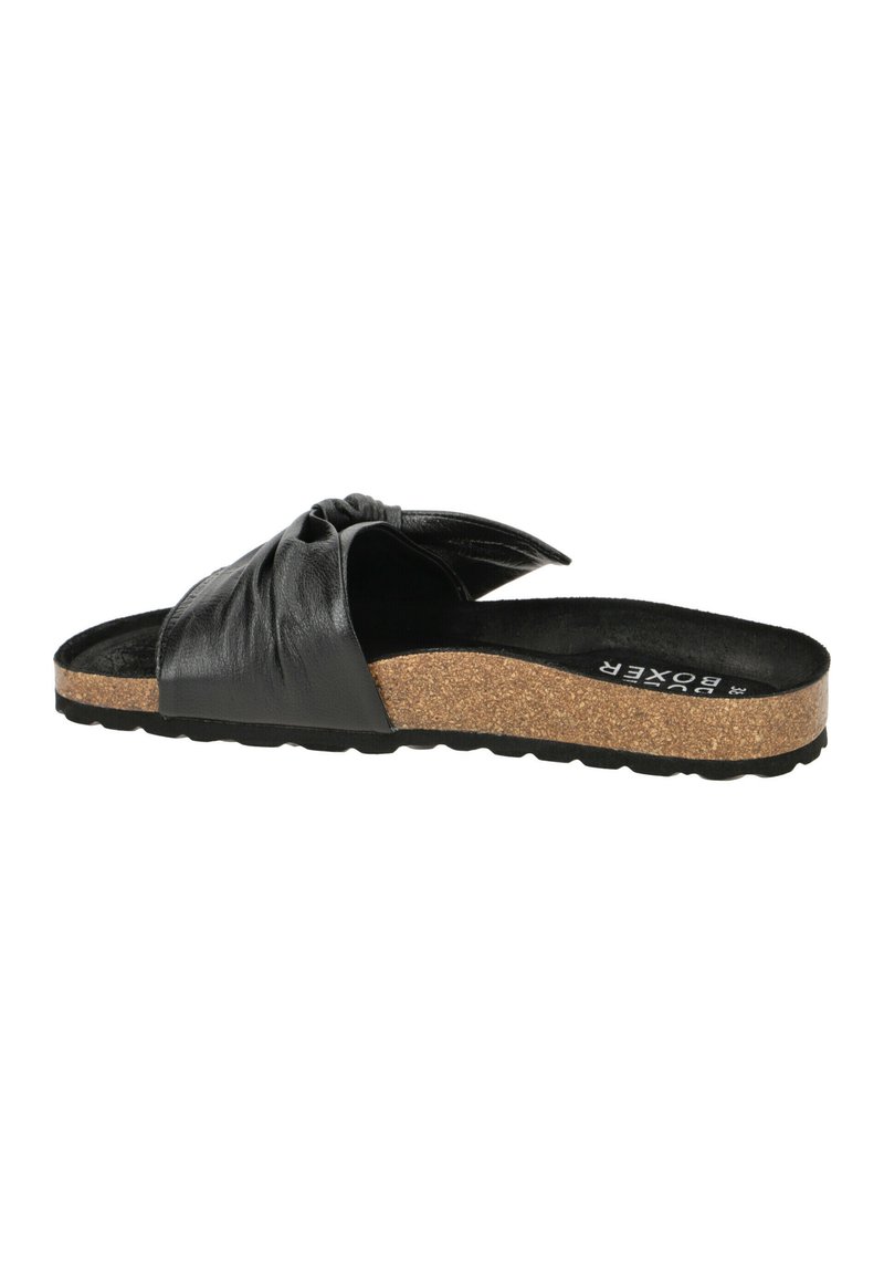 Damen Flache Pantoletten | Bullboxer Pantolette flach black/schwarz - UM18765 Damen Flache Pantoletten | Bullboxer Pantolette flach black/schwarz - UM18765
