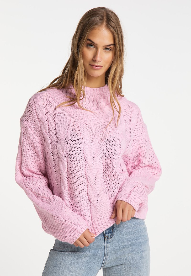 Damen Strickjacken | myMo MYMO BLONDA Strickpullover rosa - SH76416 Damen Strickjacken | myMo MYMO BLONDA Strickpullover rosa - SH76416