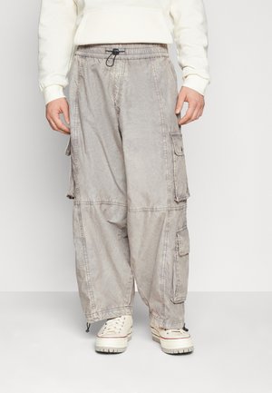 Cargo trousers - acid wash charcoal