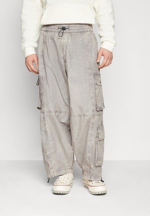 Pantalon cargo - acid wash charcoal