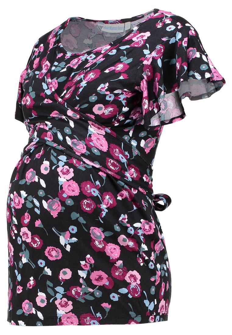 JoJo Maman Bébé T-shirt print zwart