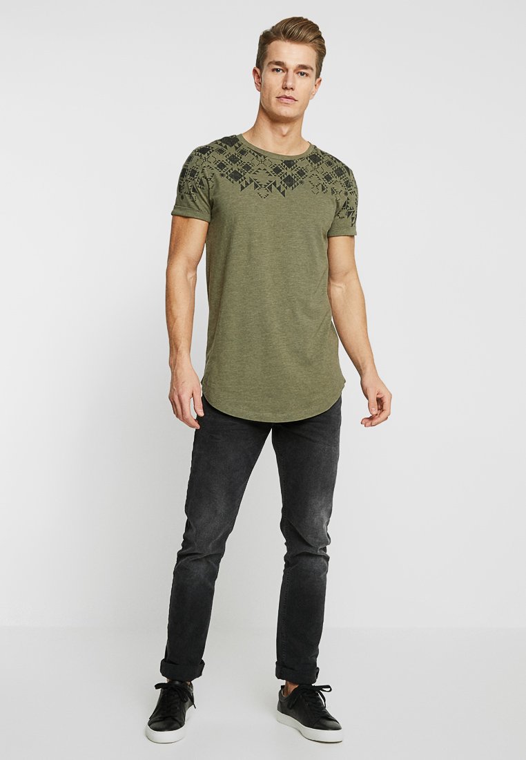 Men Print T-shirt - dusty olive green Men Print T-shirt - dusty olive green