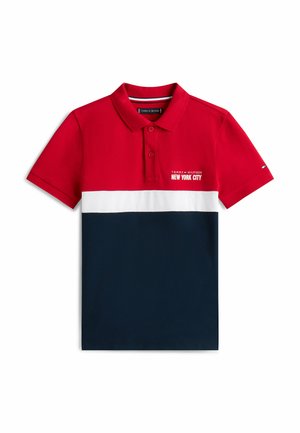 REGULAR FIT COLOUR-BLOCKED PIQUE  - Poloshirt - white colourblock
