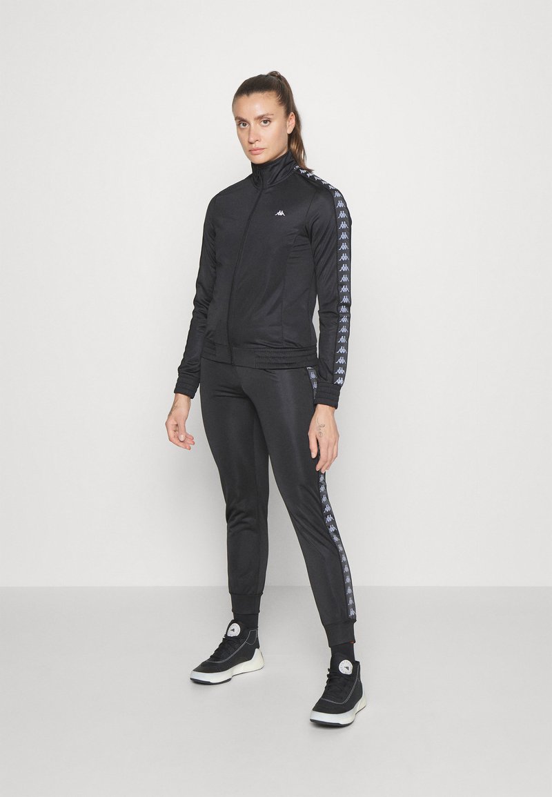 Kappa TRACKSUIT SET Survêtement caviar/noir ZALANDO.FR