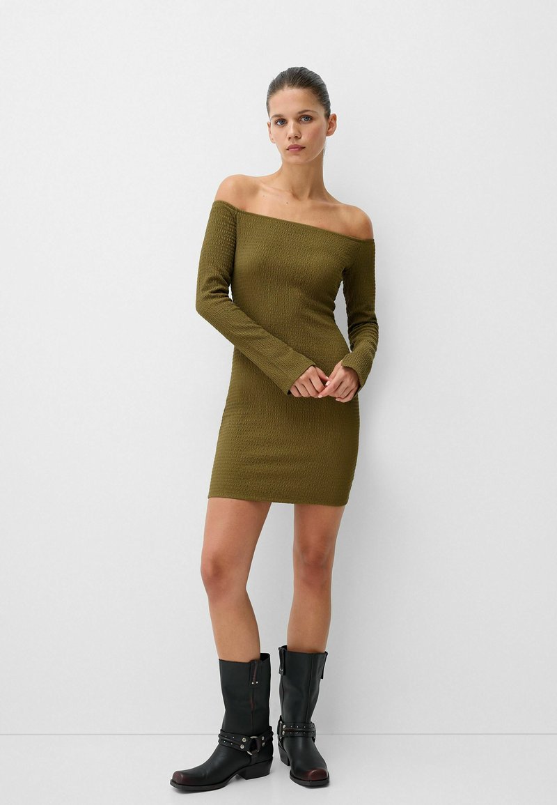 Bershka Etui-jurk kaki